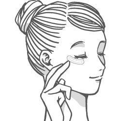 しっかりお肌に貼る